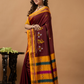 Traditional Ilkal Viscose Saree | Deep Maroon