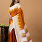Traditional Ilkal Viscose Saree | Ivory And Burnt Orange