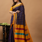 Traditional Ilkal Viscose Saree | Navy Purple