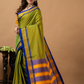 Traditional Ilkal Viscose Saree | Lime Olive Green