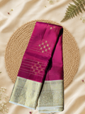 Indeloom's Pink Traditional Kanjivaram Semi Silk Sarees