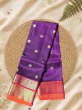 Indeloom's Purple Traditional Kanjivaram Semi Silk Sarees