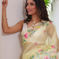 Beige Pure Hand Made Jamdani Saree - 096