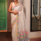 Handwoven Pure Jamdani Muslin Saree  |  Warm Ivory