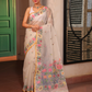 Handwoven Pure Jamdani Muslin Saree  |  Warm Ivory