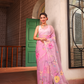 Rose Pink Pure Hand Made Jamdani Saree - 100