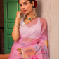 Rose Pink Pure Hand Made Jamdani Saree - 100