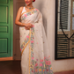 Pearl White Pure Hand Made Jamdani Saree - 101
