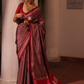 Ilkal Saree in Pink and White stripes - 005
