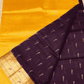 Pure handloom Korvai Paithani inspired Saree in Dark Brown - 126
