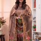 Handwoven Jamdani Tissue Silk Kurti  |  Coffee Brown