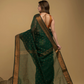 Dark Green Cotton Silk  1000 Butti Jamdani Saree - 006