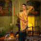 Pure Handloom Korvai Saree | Teal Blue and Golden Yellow