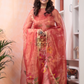 Handwoven Jamdani Tissue Silk Kurti  |  Terracotta Red