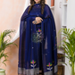 Kanjivaram Blue | Handloom Jamdani Muslin Unstitched 2-Piece Kurti