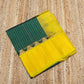 Pure Handloom Korvai Saree | Lakshadeepam  | Forest Green & Yellow
