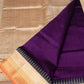 Pure Handloom Korvai Saree | Wine Purple and Orange Border | Temple Border