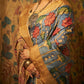 Sky Blue Lotus Floral Tussar Kalamkari Saree-018