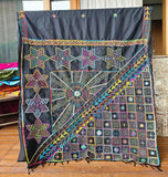 Cotton Mix Ilkal Lambani Saree With Smoke Black - 020