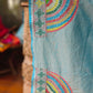 Cotton Ilkal Lambani Saree With Sky Blue - 022