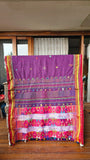 Cotton  Ilkal Lambani Saree With Grape Purple - 025