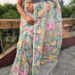 Handwoven Pure Jamdani Cotton Saree  |  Pearl White