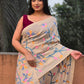 Handwoven Pure Jamdani Cotton Saree  |  Warm Ivory