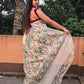 Handwoven Pure Jamdani Cotton Saree  |  Cream Beige