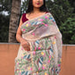 Handwoven Pure Jamdani Cotton Saree  |  Cream Beige