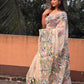 Handwoven Pure Jamdani Cotton Saree  |  Cream Beige
