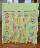 Mercerised cotton Ilkal Lambani Saree With Pastel Green  - 011