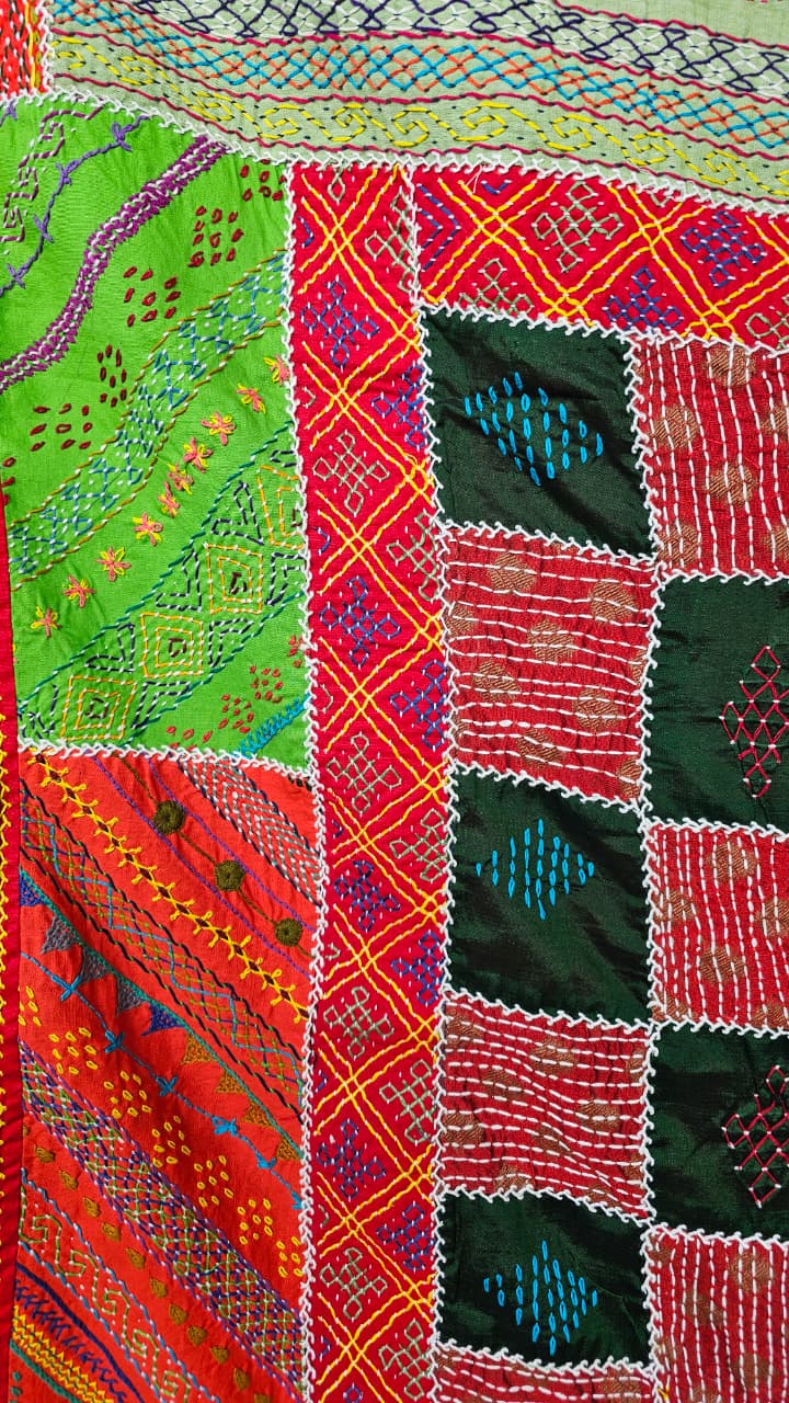 Silk Ilkal Lambani Saree With Classic Red - 012