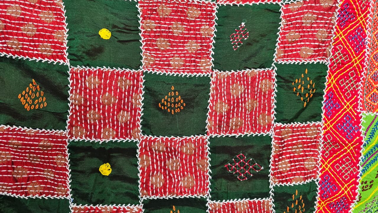 Silk Ilkal Lambani Saree With Classic Red - 012