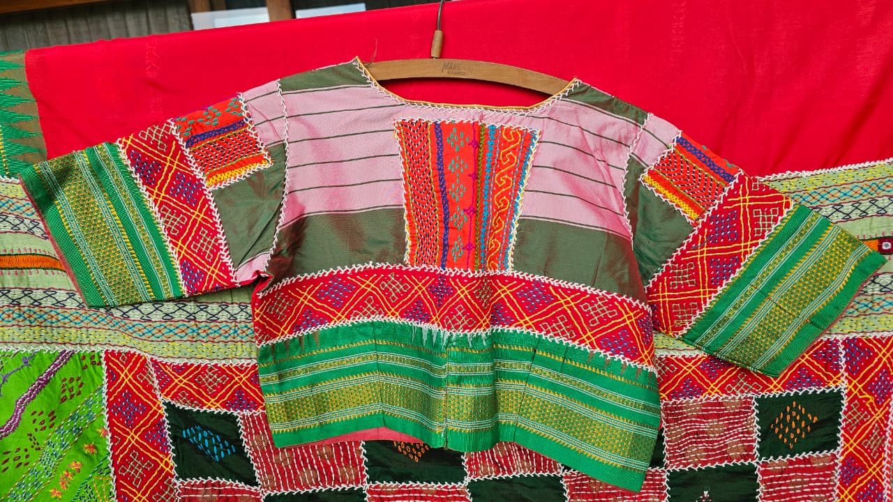 Silk Ilkal Lambani Saree With Classic Red - 012