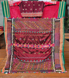 Cotton Ilkal Lambani Saree With Ruby Red - 018