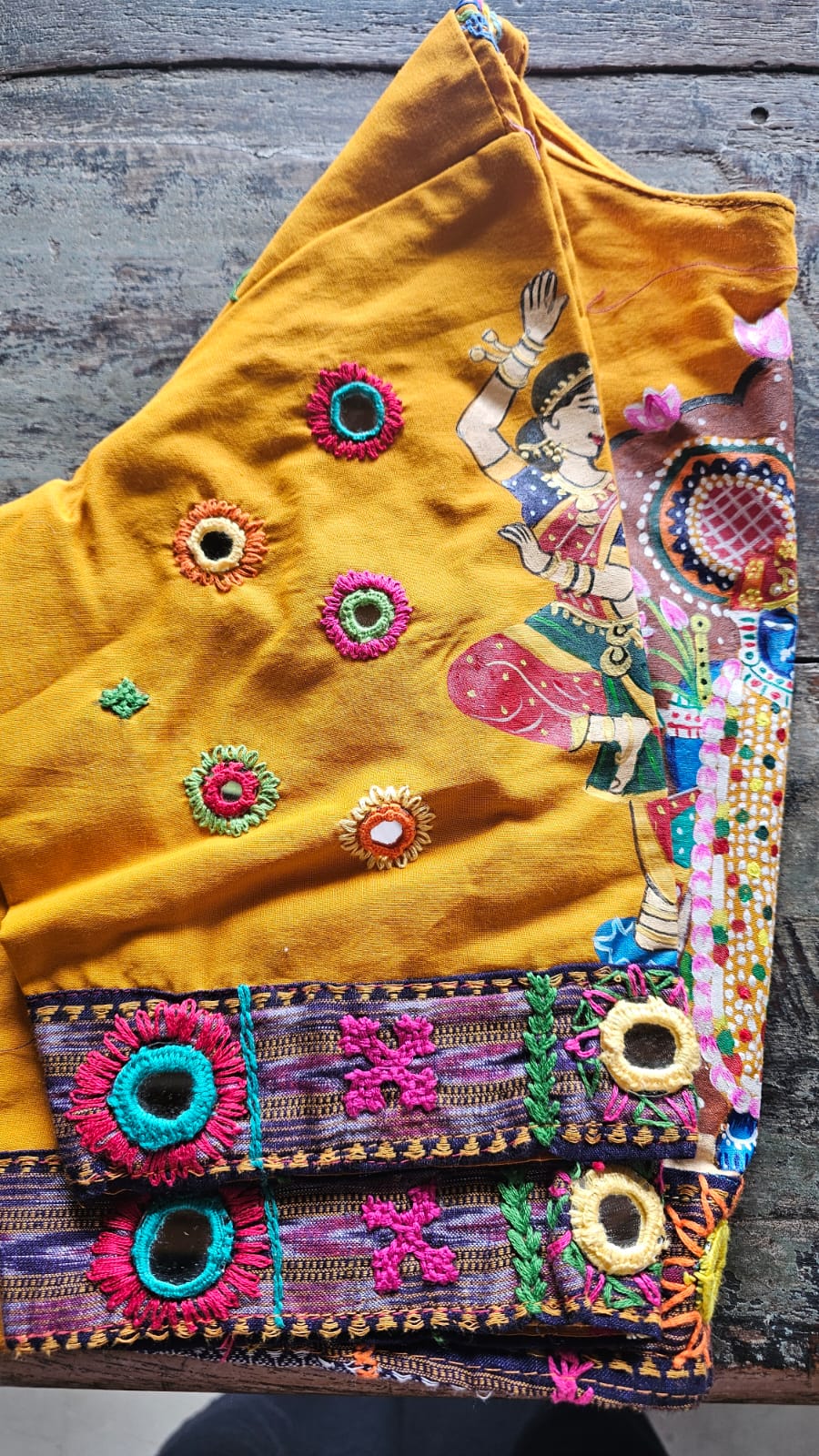 Lambani Blouse in Cotton  Pitchwai hand work - 28