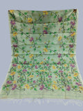 Handwoven Pure Jamdani Cotton Saree  |  Sage Green