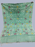 Handwoven Pure Handwoven Pure Muslin Saree  |  Sage Green