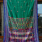 Traditional Ilkal Cotton Saree  |  Forest Green