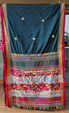 Traditional Ilkal Cotton Saree  |  Rich Black