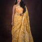 Tuscan Yellow Floral Needle Weave Silk Jamdani Saree-40
