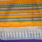 Beige & Yellow, Handloom Vidarbha Tussar Silk Saree with Multicolor Contrast Border-015 - indeloom