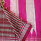 Pure Ilkal Saree in Pink and White stripes - 005