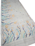 Indeloom's grey handwoven jamdani Silk Sarees