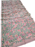Indeloom's pink handwoven jamdani Silk Sarees