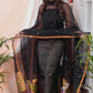 Handwoven Jamdani Muslin Kurti  |  Midnight Black