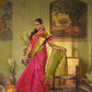 Handloom Korvai Silk Cotton Saree  |  Magenta Pink