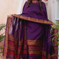 Royal Plum | Handloom Jamdani Muslin Unstitched 2-Piece Kurti | Baluchari Design