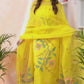 Sunflower Yellow | Handloom Jamdani Muslin Unstitched 2-Piece Kurti
