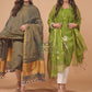 Handwoven Jamdani Linen Kurti  |  Pistachio Green